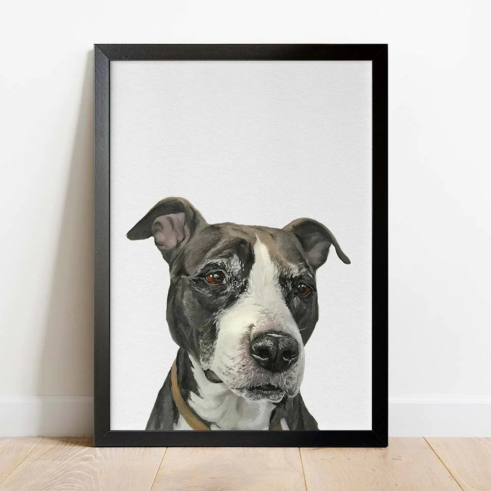 Custom Hand-Painted Dog Portrait From Photo