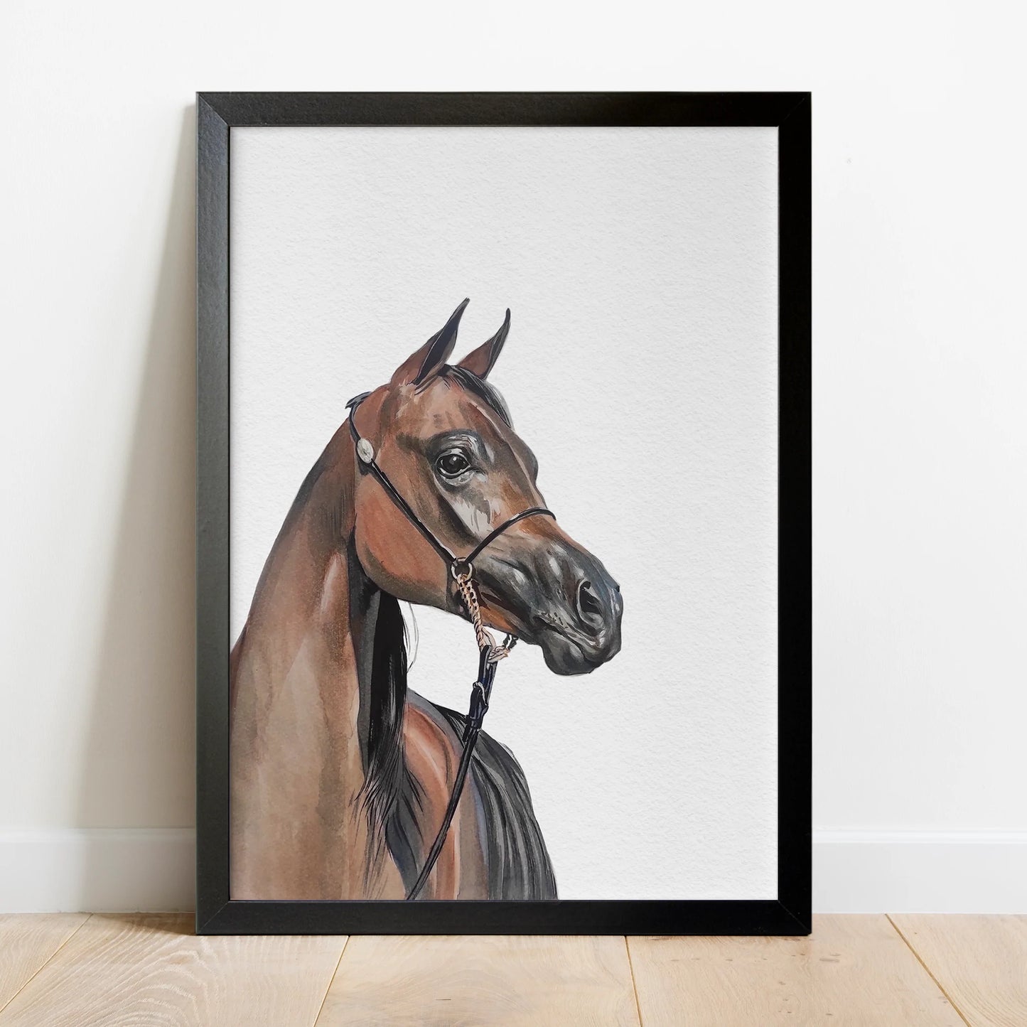 Custom Hand-Painted Horse Portrait From Photo