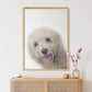 Corner Peekaboo - Custom Hand-Painted Dog Portrait From Photo