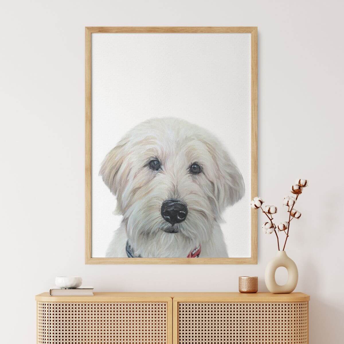 Custom Hand-Painted Dog Portrait From Photo