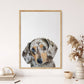 Custom Dog Portrait From Photo - 12x16 Framed White - 2 dogs