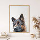 Custom Dog Portrait From Photo - 12x16 Framed White - 2 dogs